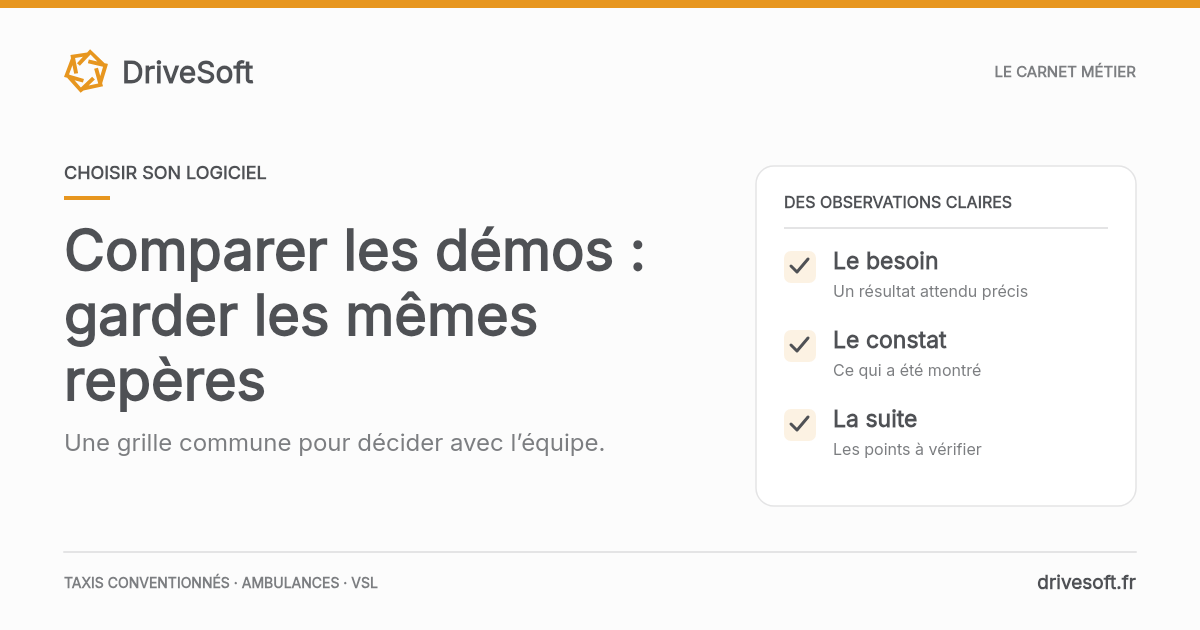 Logiciel de transport : comparer deux démonstrations