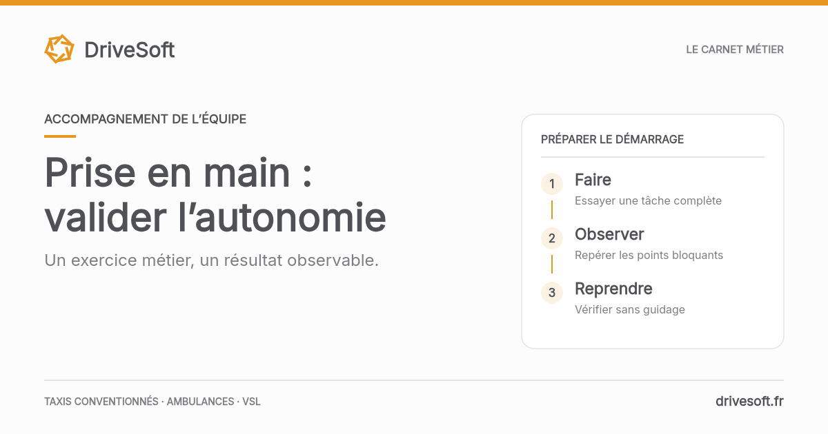 Prendre en main un logiciel de transport : vérifier l’autonomie de chaque rôle